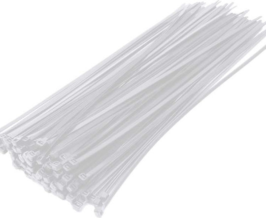 ATC Plastic Cable Ties 100mmx2.5mm In White Colour 100pcs 20.007.0007