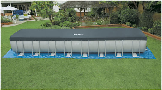 Intex PVC Swimming Pool 10lt with Metallic Frame 975x488x132cm Gray