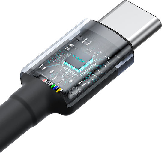 Baseus USB 2.0 Cable USB-C male - USB-C 100W PD Μαύρο 1m P10318306003-00 2τμχ