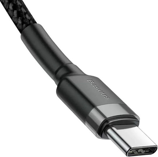 Baseus USB 2.0 Cable USB-C male - USB-C 60W Μαύρο 2m 2τμχ