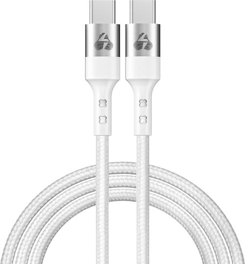 Powertech USB 2.0 Cable USB-C Male - USB-C 60W PD White 1m