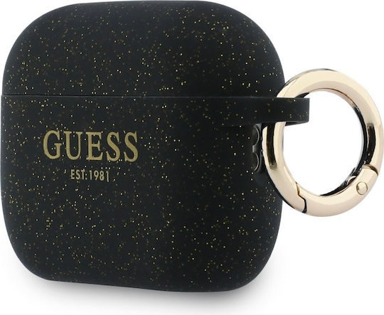 Guess Case Θήκη Σιλικόνης με Γάντζο σε Μαύρο χρώμα για Apple AirPods Pro