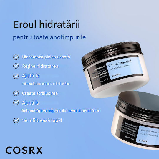 Cosrx Intensive Ενυδατική Κρέμα Προσώπου με Υαλουρονικό Οξύ 100ml