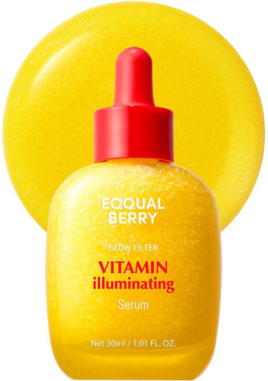 Eqqualberry Serum Hidratant pentru Față cu Vitamina C și Niacinamidă pentru Strălucire și Pete Pigmentare 30ml