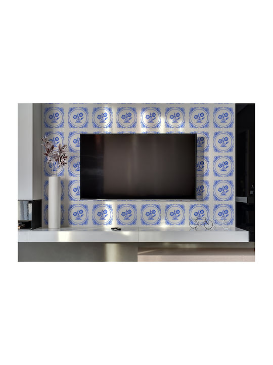 Wandsticker Vinyl Panel Dekoration Wand Blumen Azulejo 100x50 cm