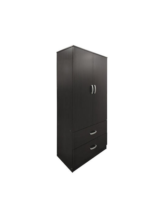 Patru uși Dulap de Haine cu Spațiu de Depozitare Wenge 160x42x240cm
