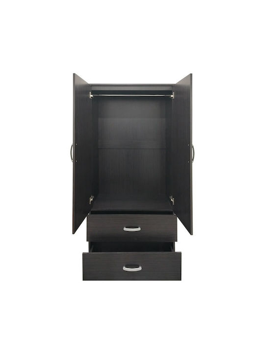 Patru uși Dulap de Haine cu Spațiu de Depozitare Wenge 160x42x240cm