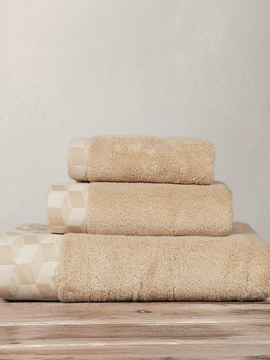 Nima Prosop de mână Luxe 40x60cm. Bej muștar Greutate 600gr/m²