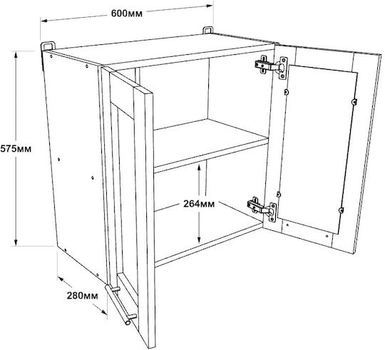 Ντουλάπι Κρεμαστό Sonoma Oak 60x30x58εκ.