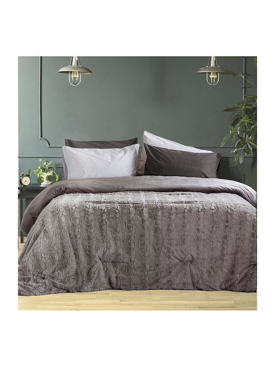 Nima Duvet Cover Queen 220x240cm Velure Cigar Beige 710 GSMGsm 13.5 togs Togs