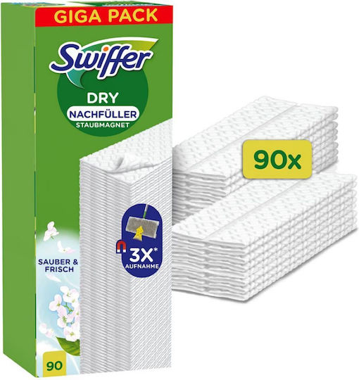 Swiffer Clean Fresh Ανταλλακτικό Πανί Παρκετέζας 90τμχ