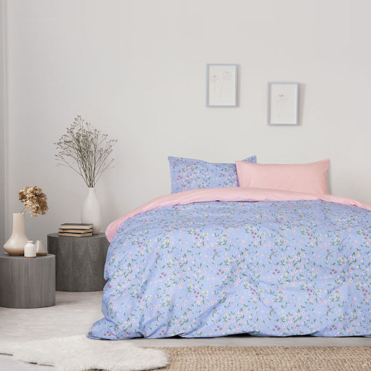 Kocoon Zinia Κουβερλί Μονό από Βαμβάκι & Πολυεστέρα Blue 160x240cm