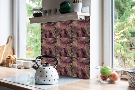 Vinyl Kacheln Wandsticker Modernes Badezimmer Sand Marmor 9x30x30 cm