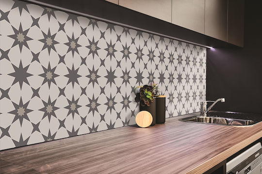 Vinyl Wall Panel Sticker Kitchen or Bathroom Little Stars 100x50 Cm
