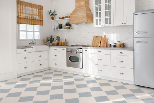 Autocolante Vinilice Plăci Bucătărie Pvc Decor Motiv Romboidal 9x30x30 Cm