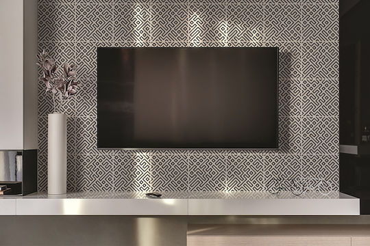 Panou Decorativ de Perete din Vinil Linii Geometrice 100x50 Cm