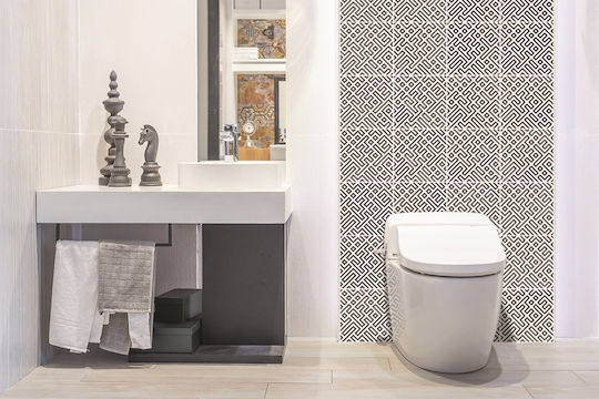 Panou Decorativ de Perete din Vinil Linii Geometrice 100x50 Cm