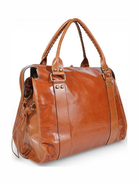 Leather Women's Tote Bag Brown