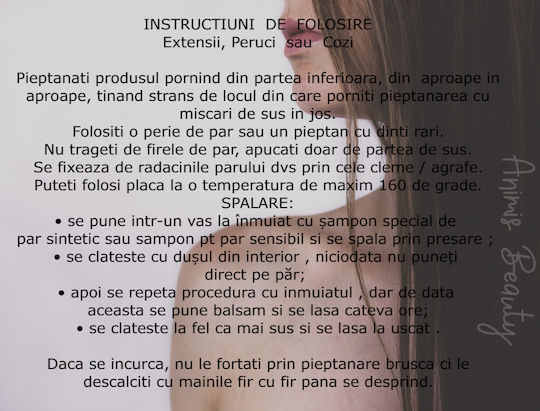 Animis Beauty Perucă cu Păr Sintetic în Blondă Culoare 36cm