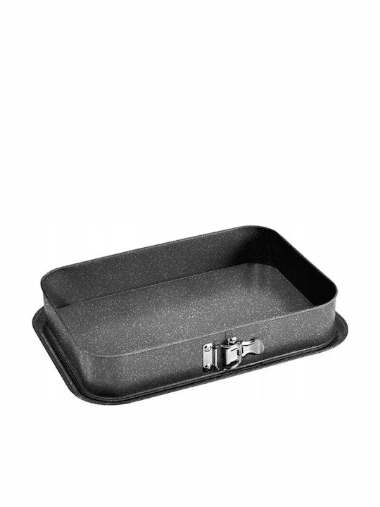 Formă de Patiserie pentru Chec Rectangulare cu Bază Detașabilă 39.5x28x8buc 1buc