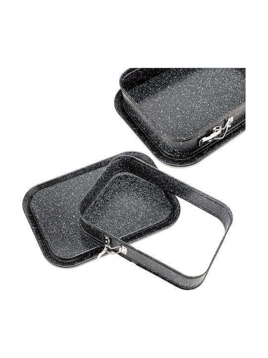 Formă de Patiserie pentru Chec Rectangulare cu Bază Detașabilă 39.5x28x8buc 1buc