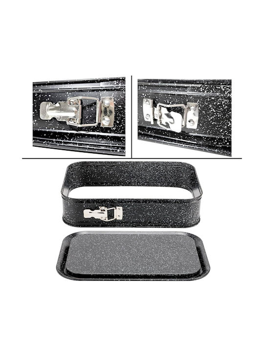 Formă de Patiserie pentru Chec Rectangulare cu Bază Detașabilă 39.5x28x8buc 1buc