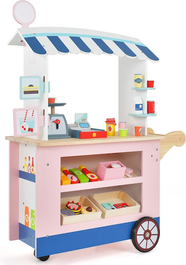 Costway Children's Wooden Toy Cash Register for 3+ Years