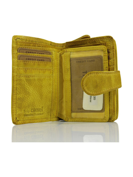 Small Leather Women's Wallet Classic Yellow