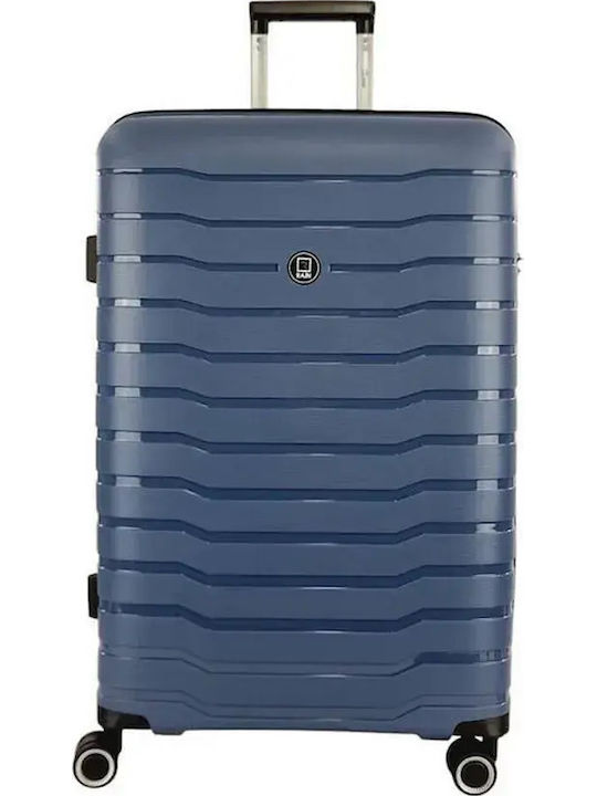 Rain Travel Suitcases Hard Blue with 4 Wheels Set of 3pcs RB80134-SET3-S-M-L-BLUE