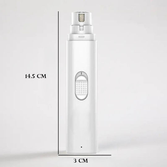 Fișă De Unghii Electrică Pentru Câini Și Pisici Zola Vârf De Diamant 2 Setări De Viteză Încărcare Usb 3 X 3 X 14.5 Cm Albă