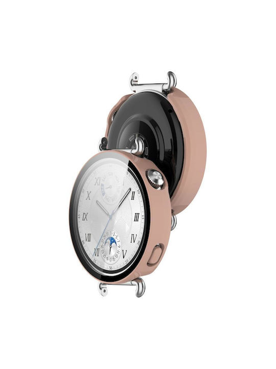 Пластмасов Калъф със Стъкло в Розов цвят за Huawei Watch GT 6 41mm