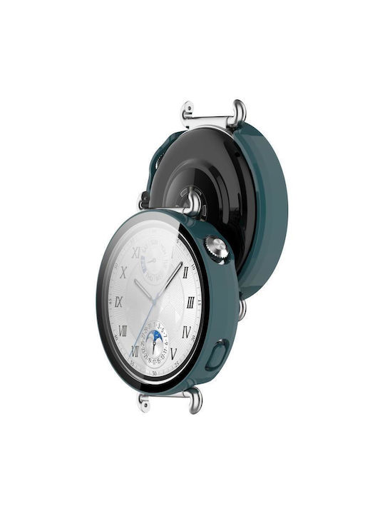 Пластмасов Калъф със Стъкло в Зелен цвят за Huawei Watch GT 6 41mm