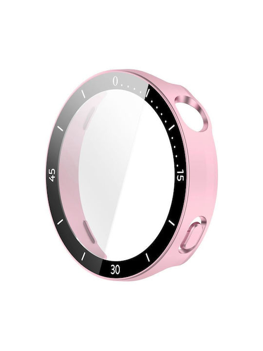 Πλαστική Θήκη με Τζαμάκι σε Ροζ χρώμα για Huawei Watch GT 6 41mm