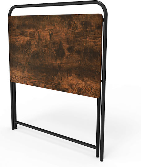 Mc127 B Folding Wooden Kitchen Table With Brown Metal Frame 50x80cm