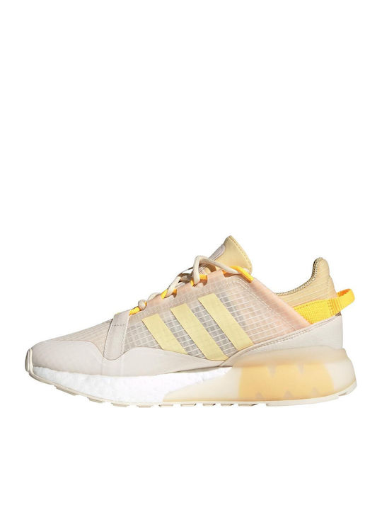 ZX 2K Boost Pure Sneakers Wonder White / Orange Tint / Solar Gold