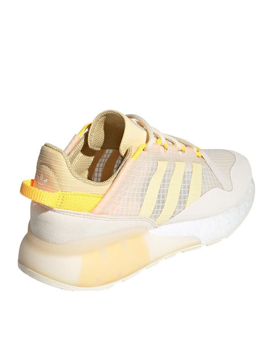ZX 2K Boost Pure Sneakers Wonder White / Orange Tint / Solar Gold