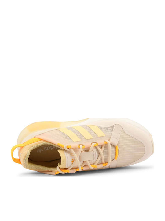 ZX 2K Boost Pure Sneakers Wonder White / Orange Tint / Solar Gold