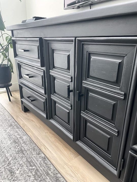 Mâner Mobilier din Metal Matt Black 136mm (Distanța între Centre 22mm) ZY12223QWS80 10buc