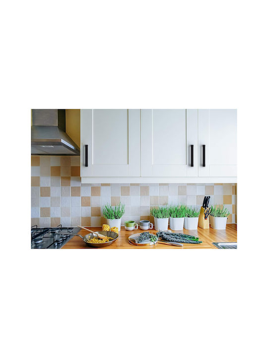 Mâner Mobilier din Metal Matt Black 136mm (Distanța între Centre 22mm) ZY12223QWS80 10buc
