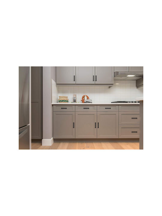 Mâner Mobilier din Metal Matt Black 136mm (Distanța între Centre 22mm) ZY12223QWS80 10buc