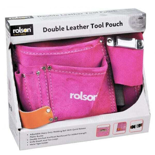 Rolson Double Leather Tool Belt Pouch