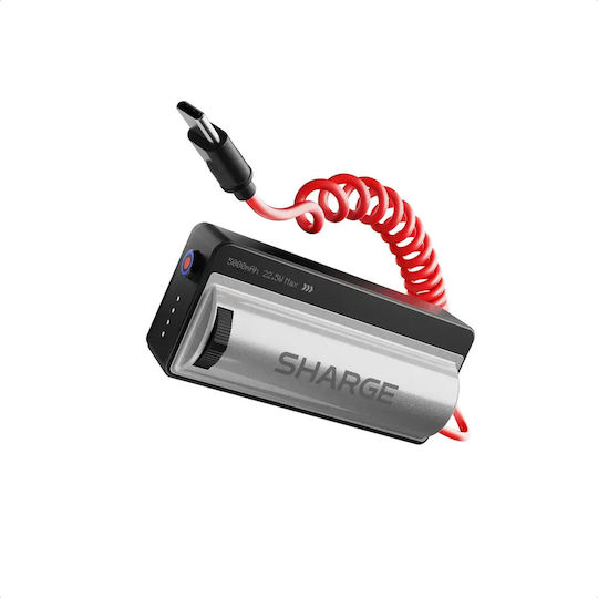 Sharge P1 Power Bank 5000mAh 22.5W Negru