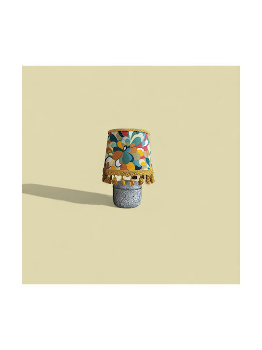 Oxygen Ethnic Petals Πορτατίφ για Ντουί E27 με Κίτρινο Καπέλο και Βάση