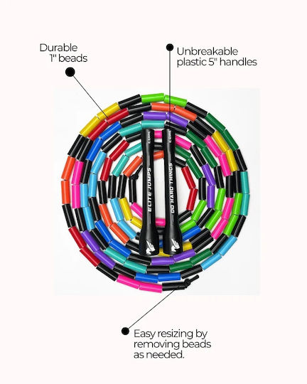 Rainbow Redux 1" Beaded Jump Rope Elite Jumps