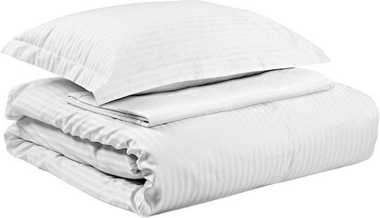 Beauty Home Ribbon Art Hotel Sheet White King Size 290x280cm E1235