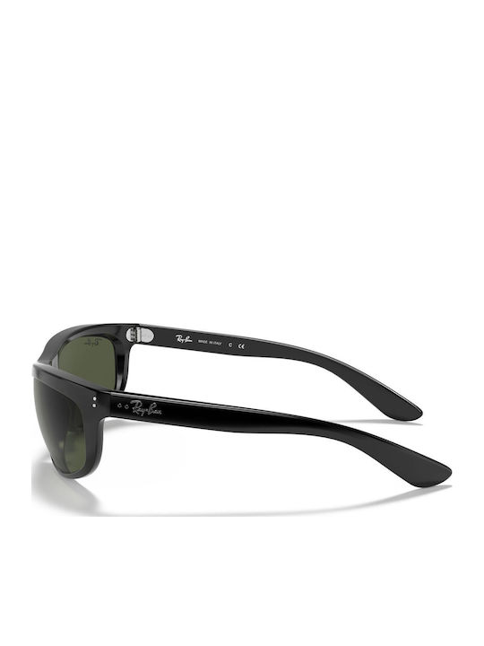 Ray Ban Herren Sonnenbrillen mit Schwarzem Horn umrandetem Rahmen und Grünen Gläsern RB4089/601
