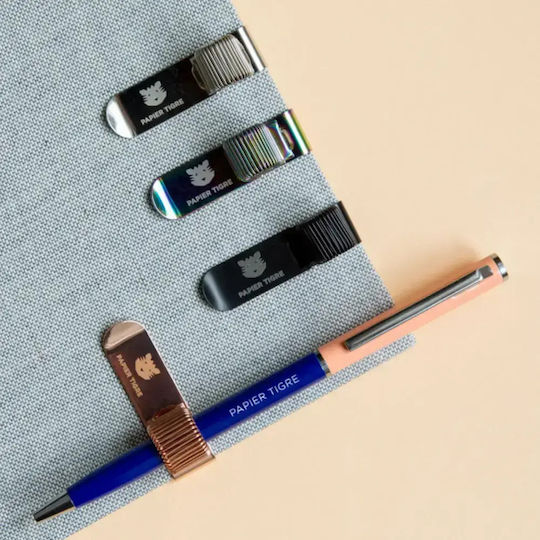 Papier Tigre Pen Holder Pink Gold – Κλιπ Στήριξης Στυλό