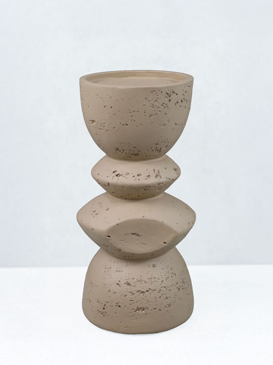 InTheBox EQUINOX Candle Holder Polyresin Light Brown 10x10x20cm