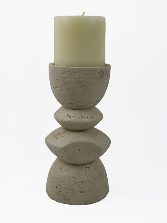 InTheBox EQUINOX Candle Holder Polyresin in Beige Color 10x10x20cm