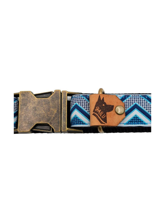Dog Collar Chevron Urban Adjustable Fabric Collar Bailu L 39 63cm Width 2.5cm Purple-Yellow